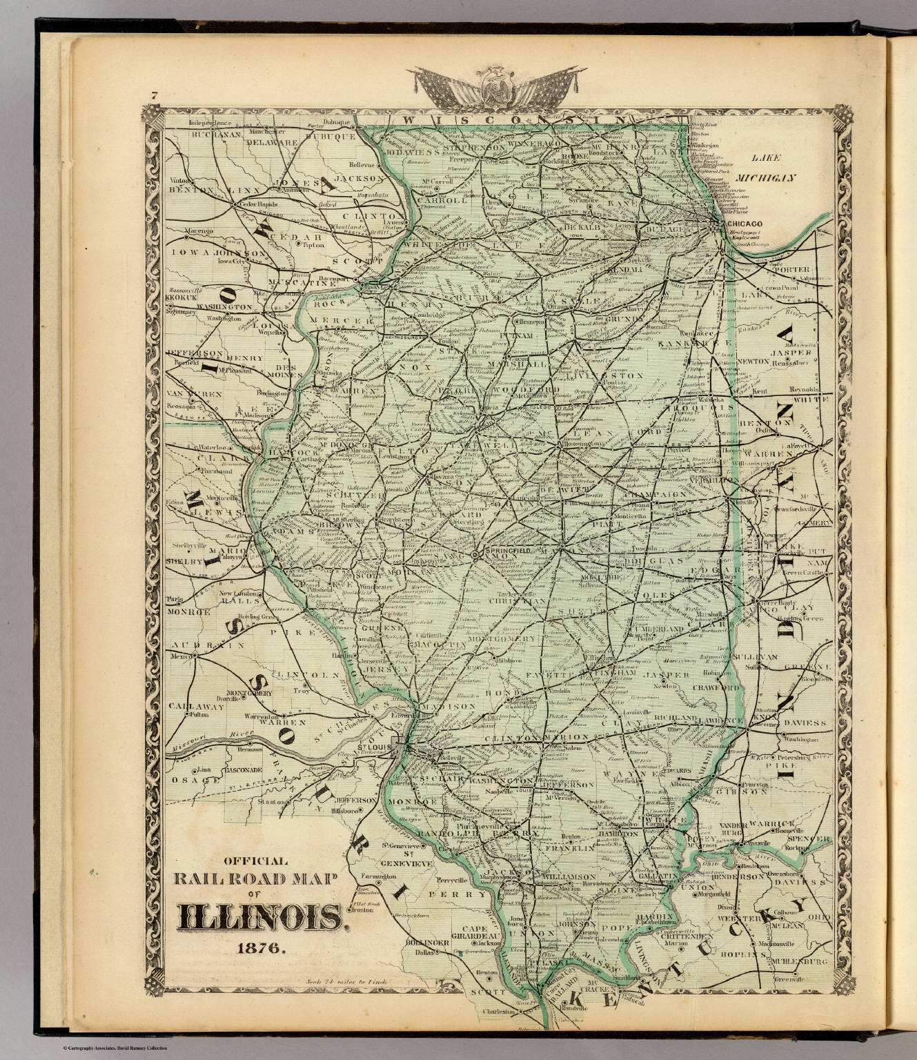 Official Railroad Map Of Illinois David Rumsey Historical Map Collection 2390