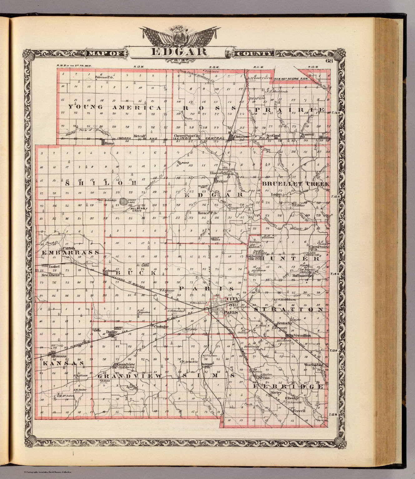Map of Edgar County. David Rumsey Historical Map Collection