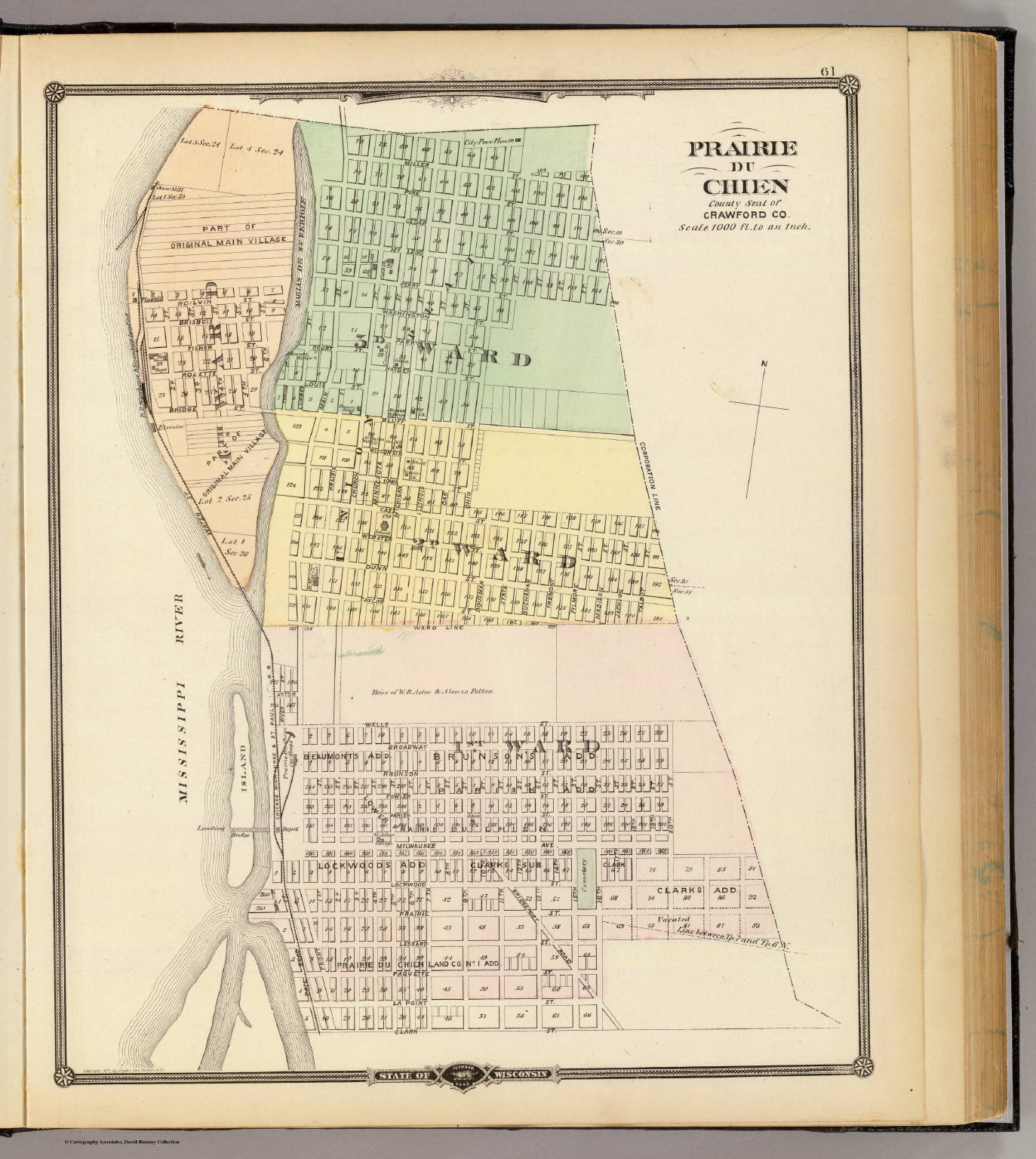 Prairie du Chien, county seat of Crawford Co. David Rumsey Historical