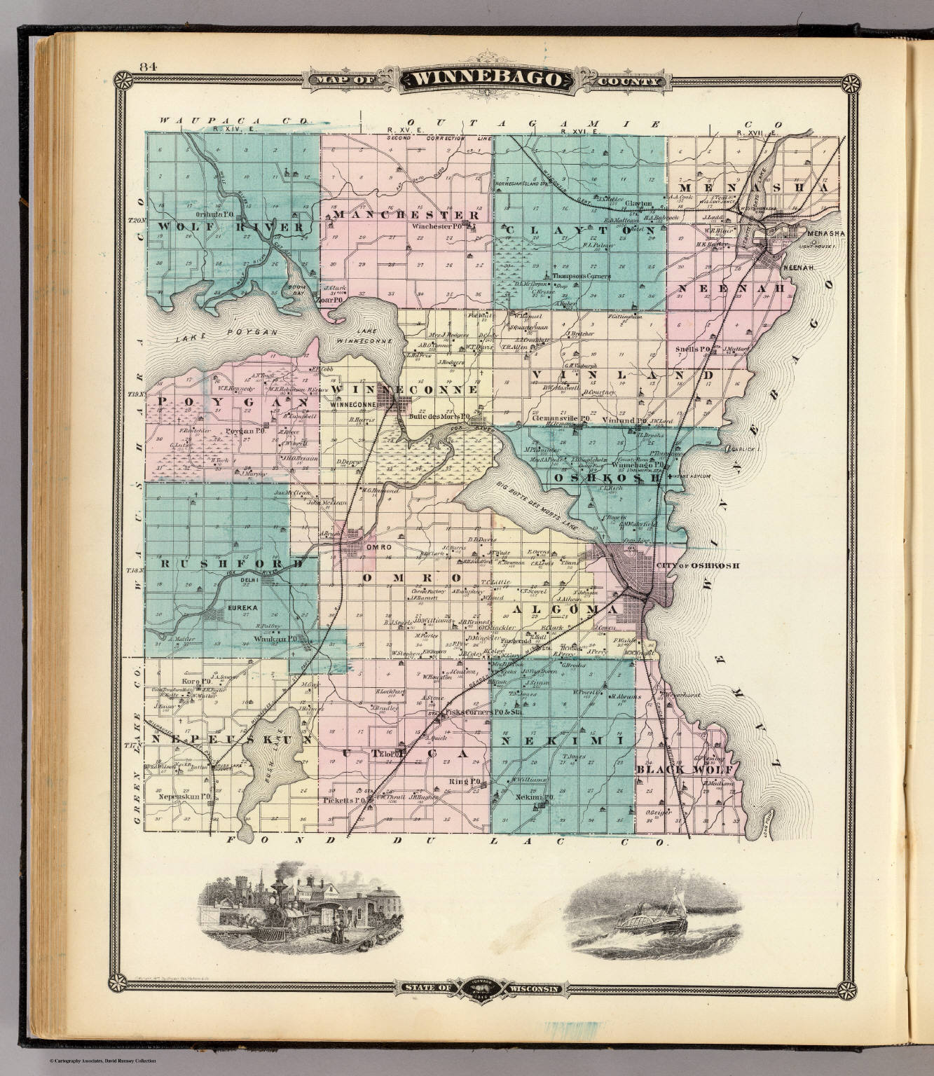 Map Of Winnebago County, State Of Wisconsin. - David Rumsey Historical ...