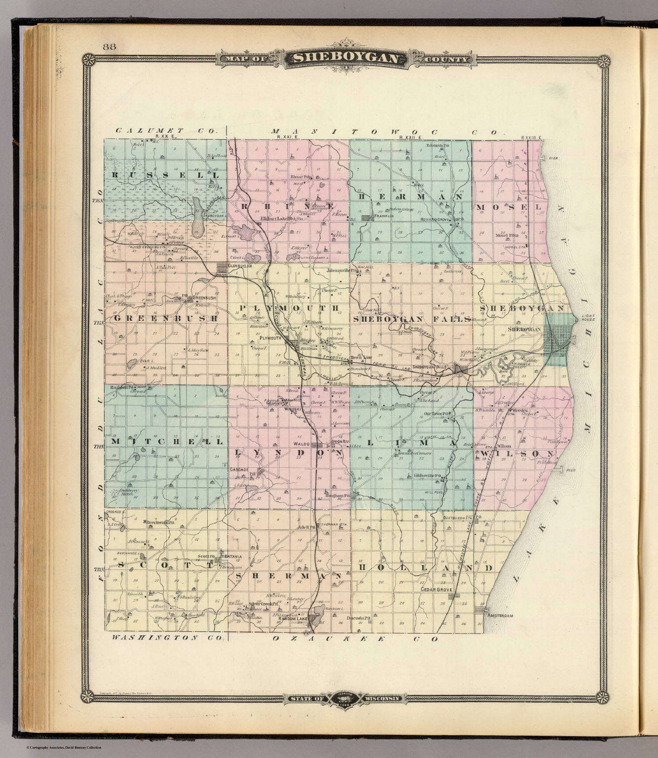 Sheboygan County Plat Map Map Of Sheboygan County, State Of Wisconsin. - David Rumsey Historical Map  Collection