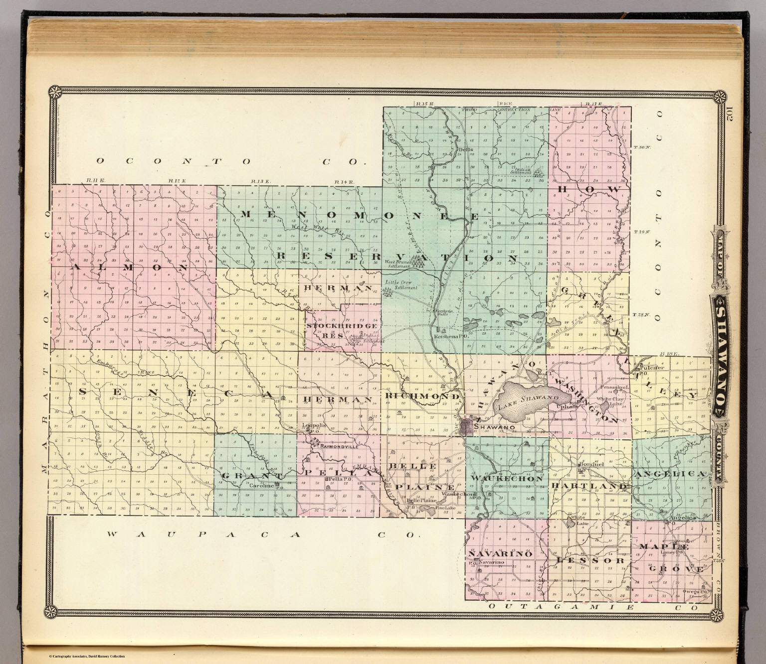 Map of Shawano County, State of Wisconsin. - David Rumsey Historical ...