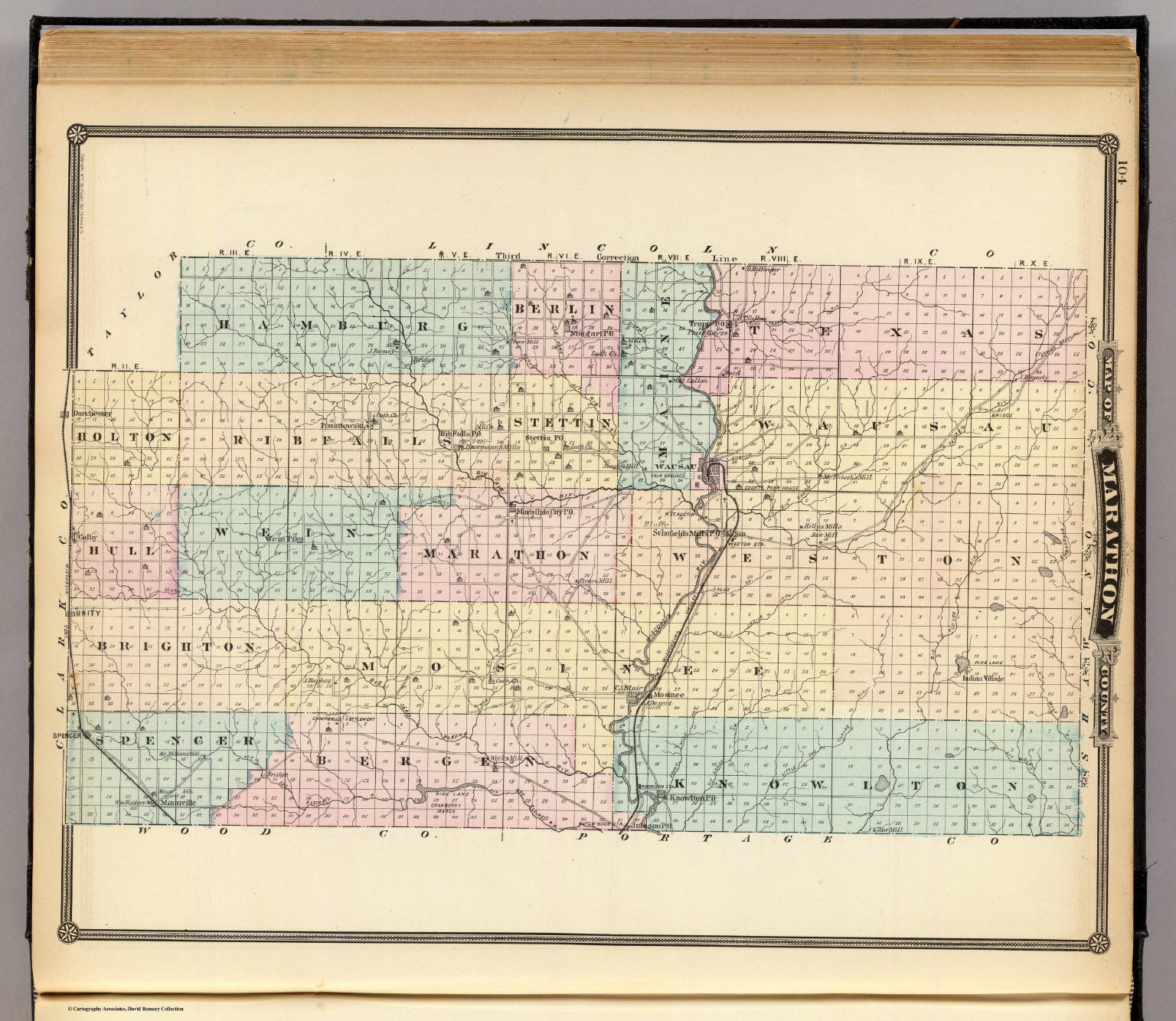 Marathon County Plat Book Map Of Marathon County. - David Rumsey Historical Map Collection