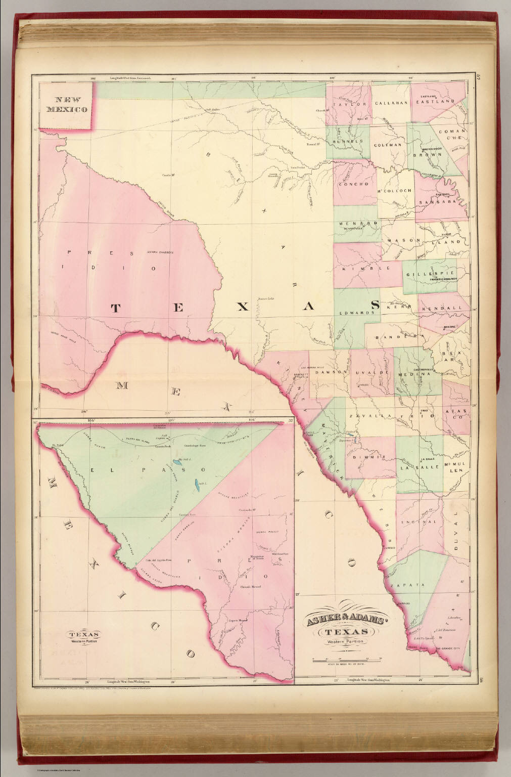 Texas W Portion David Rumsey Historical Map Collection 3858