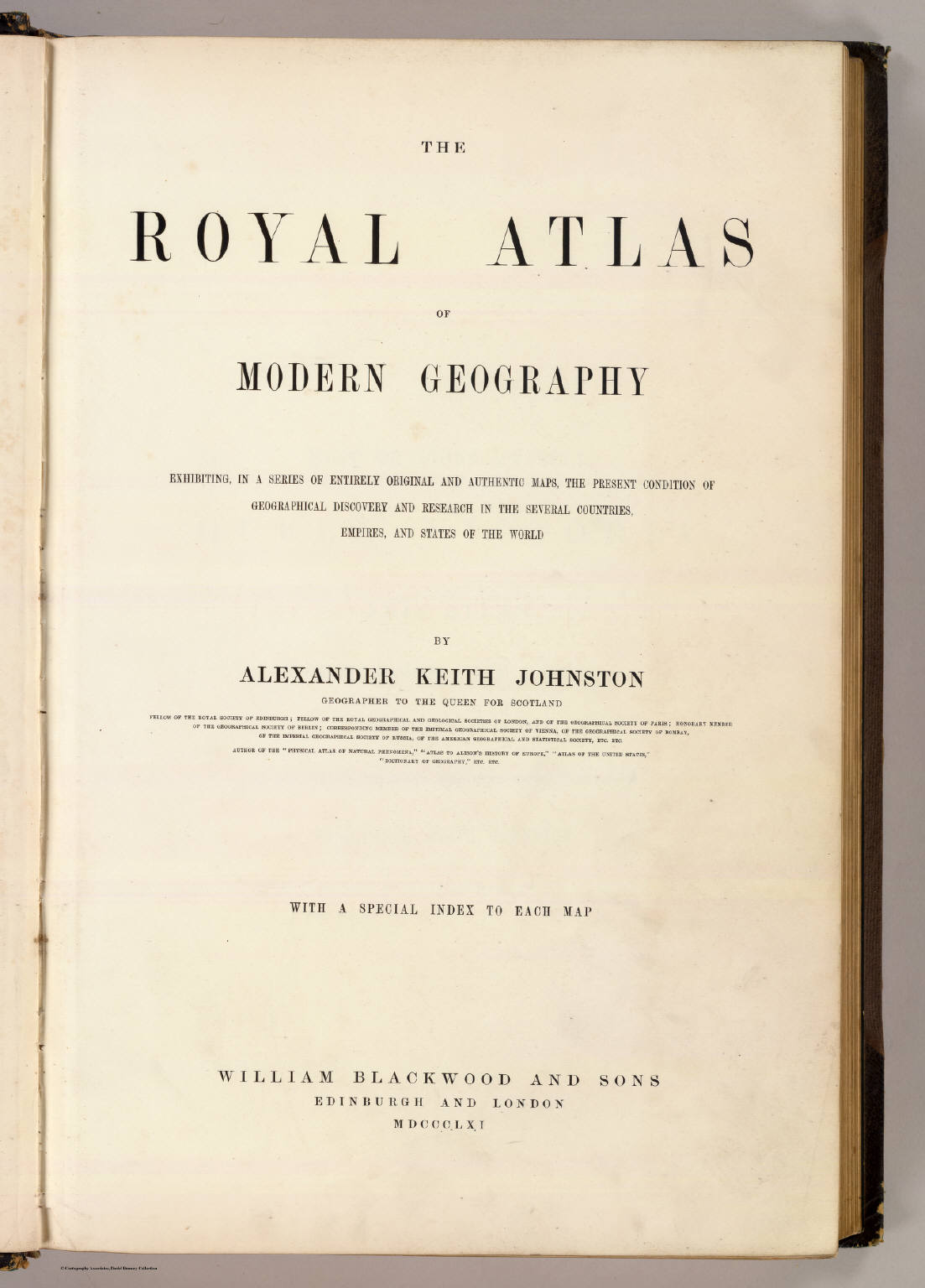 Title Page: Royal atlas of modern geography. - David Rumsey Historical ...