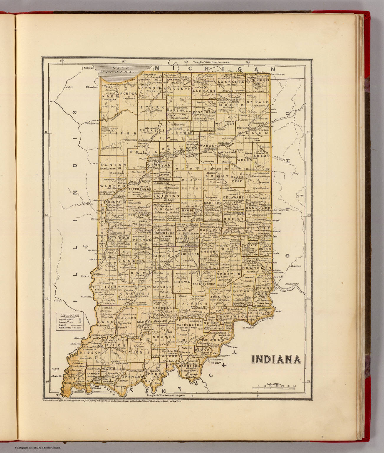 Indiana David Rumsey Historical Map Collection 8543