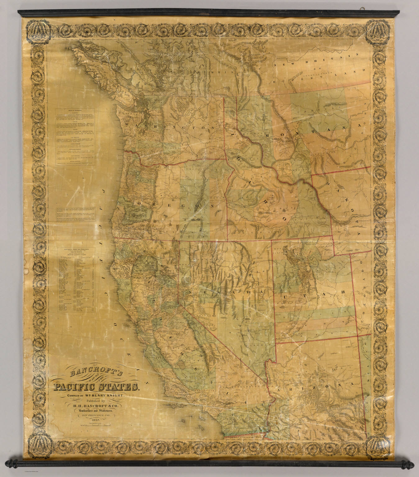 Bancroft's Map Of The Pacific States. - David Rumsey Historical Map ...