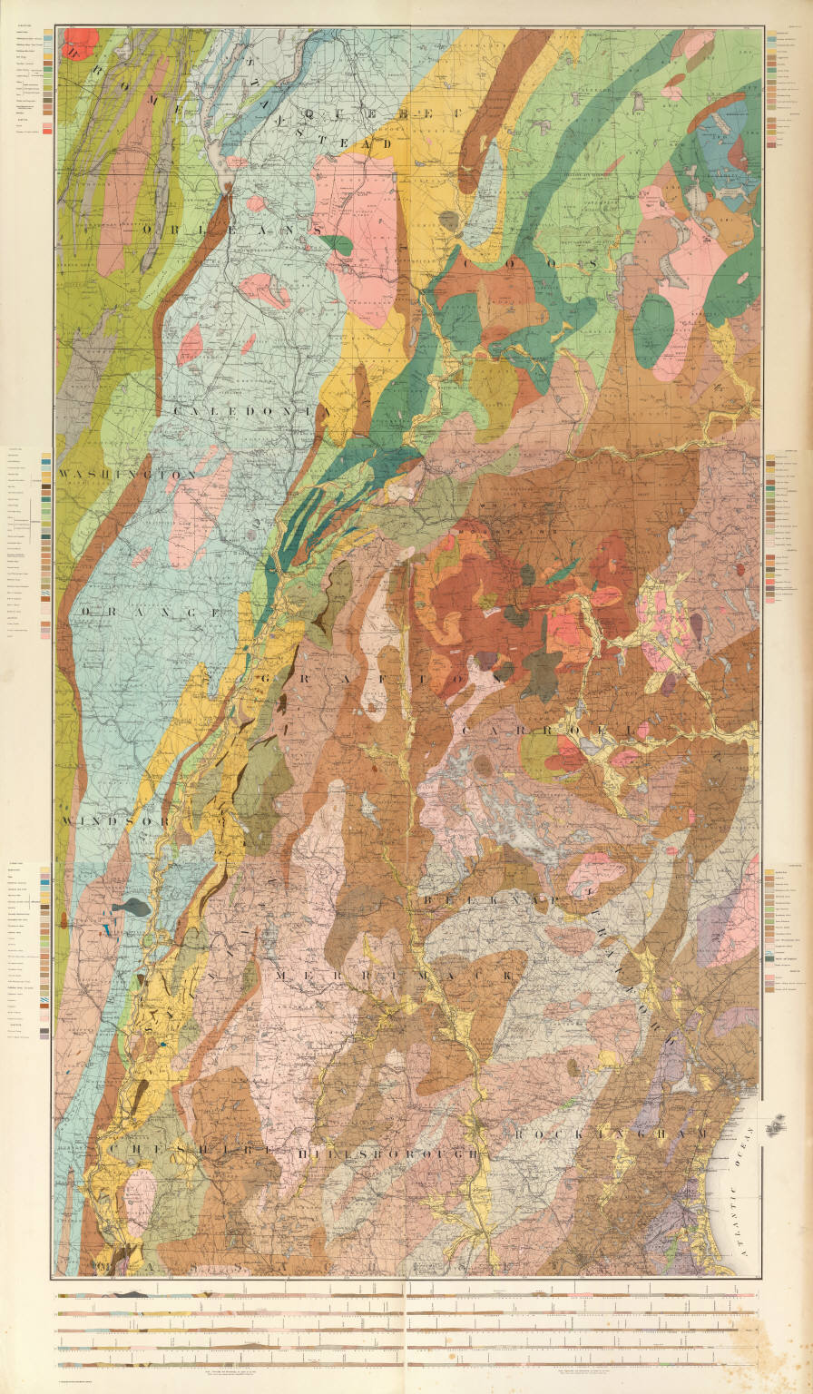 Composite New Hampshire general geological map David Rumsey