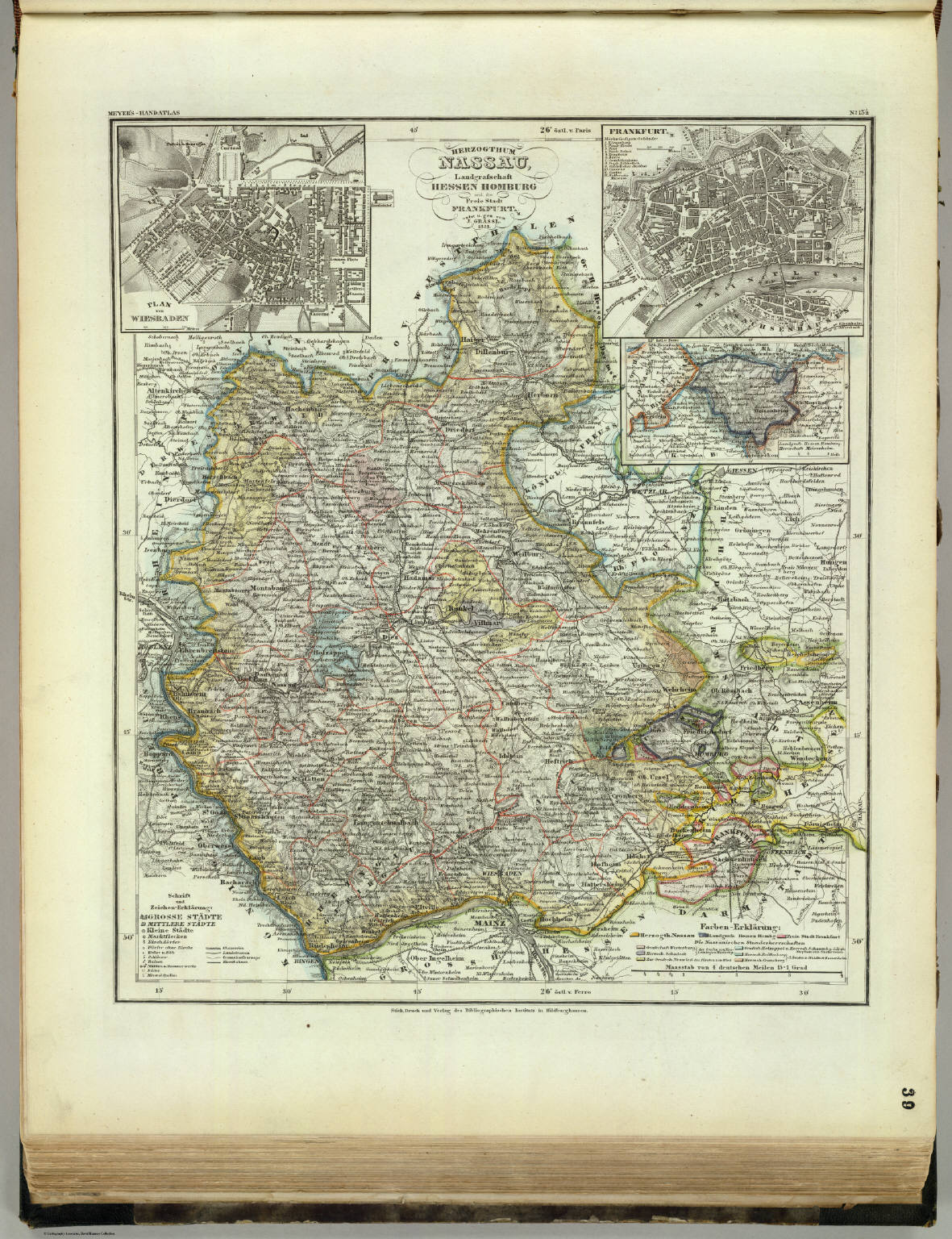 Nassau Hessen Homburg Frankfurt Am David Rumsey Historical Map Collection 3632