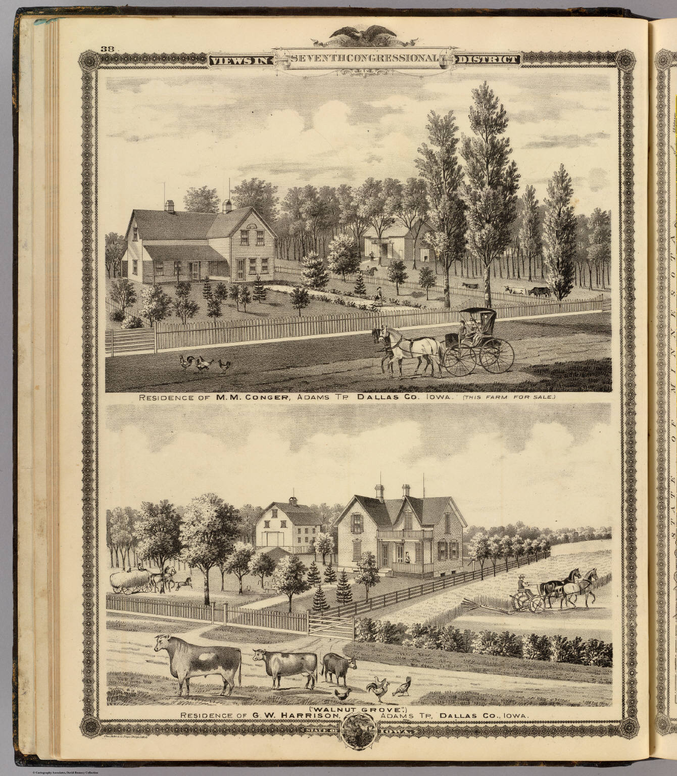 Residences of M.M. Conger and G.W. Harrison, Adams Tp., Dallas Co ...