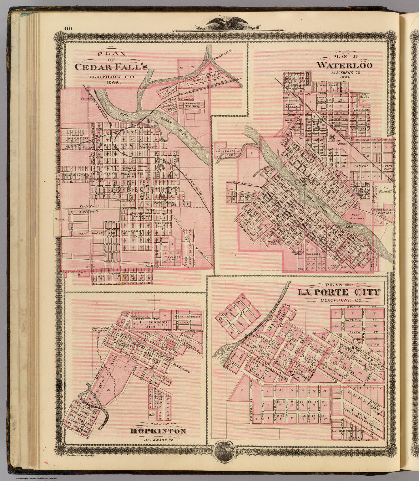 Plans of Cedar Falls, Waterloo, Hopkinton and La Porte City, Iowa