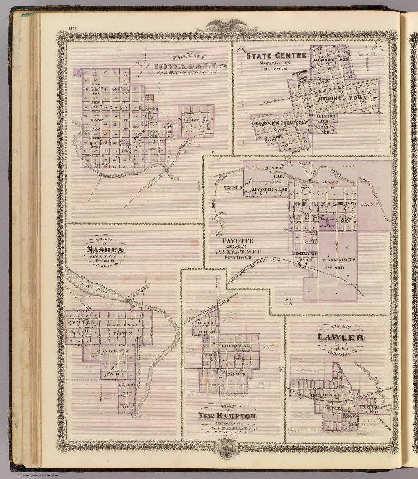Plans of Cedar Falls, Waterloo, Hopkinton and La Porte City, Iowa