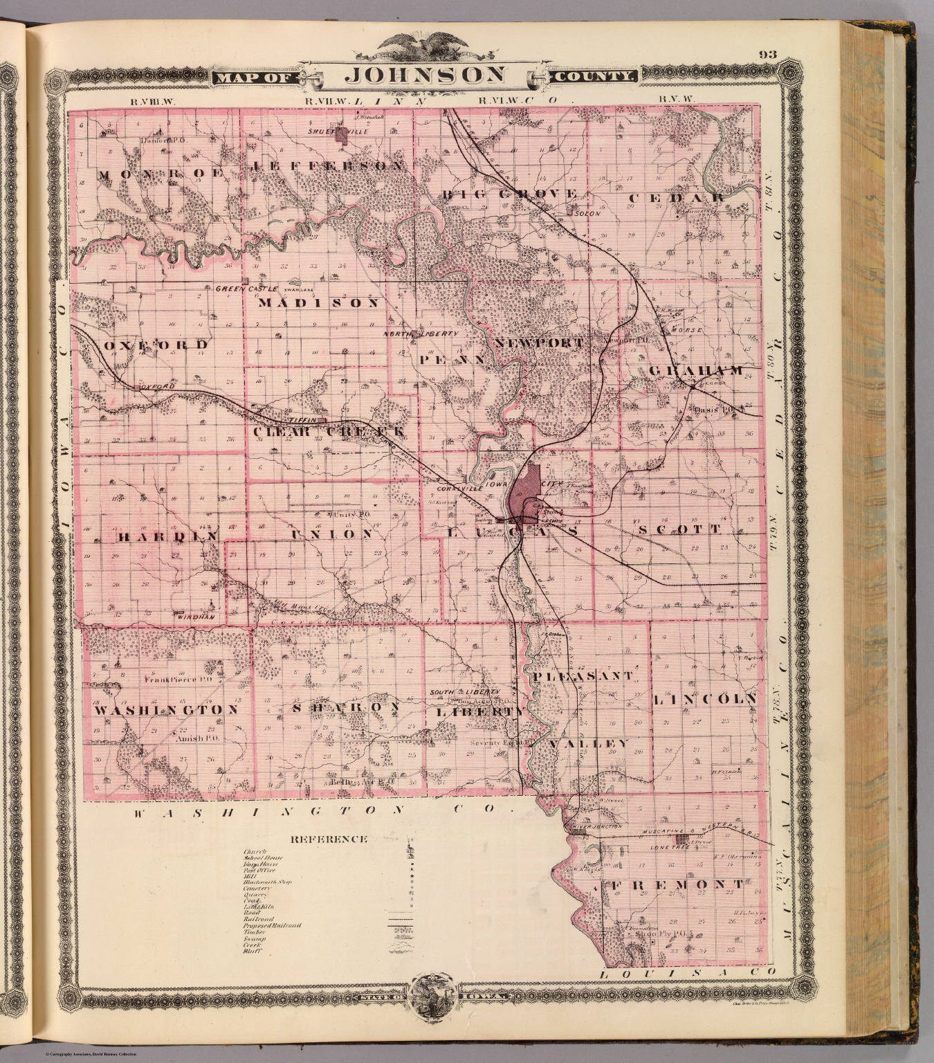 Map Of Johnson County State Of Iowa David Rumsey Historical Map   00724078 