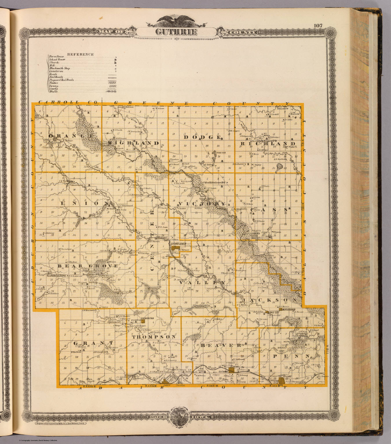 Map Of Guthrie County State Of Iowa David Rumsey Historical Map Collection 3275