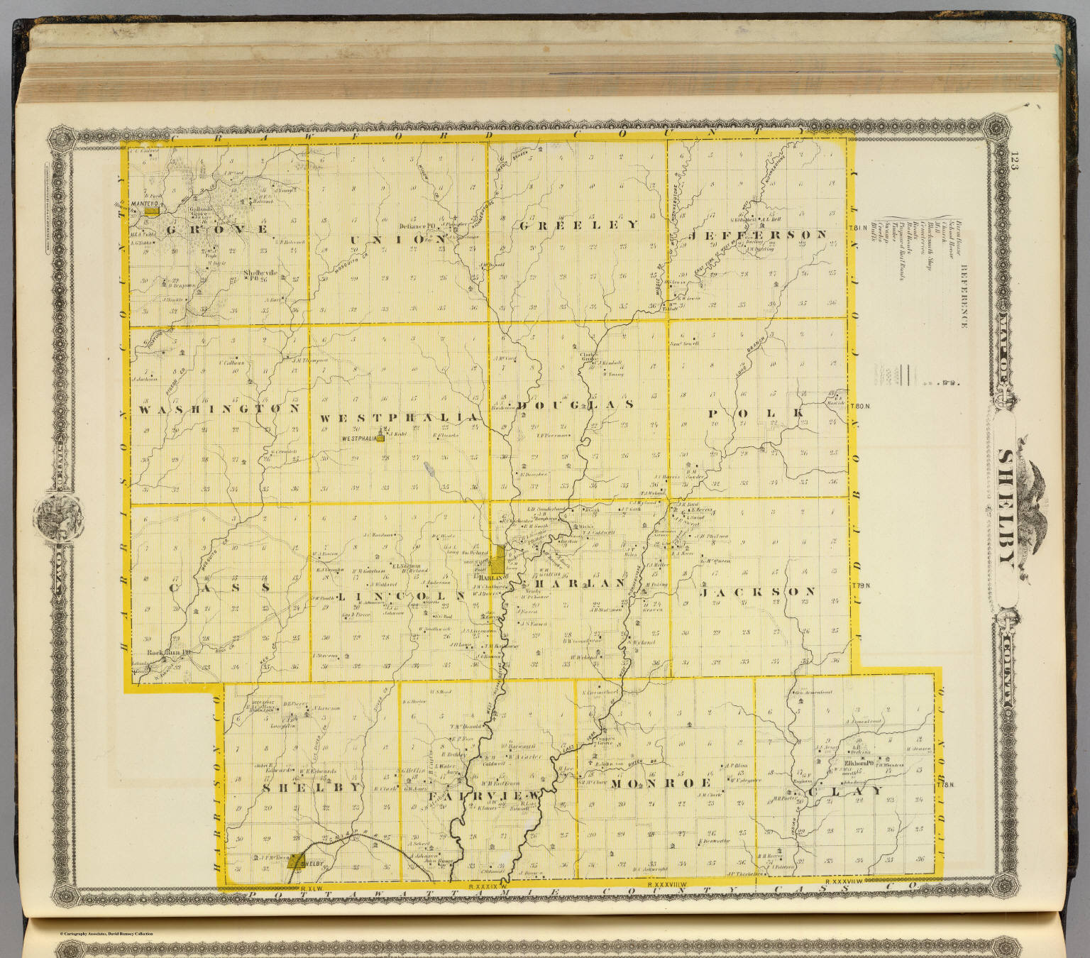 Map Of Monona County State Of Iowa David Rumsey Historical Map Collection 9595