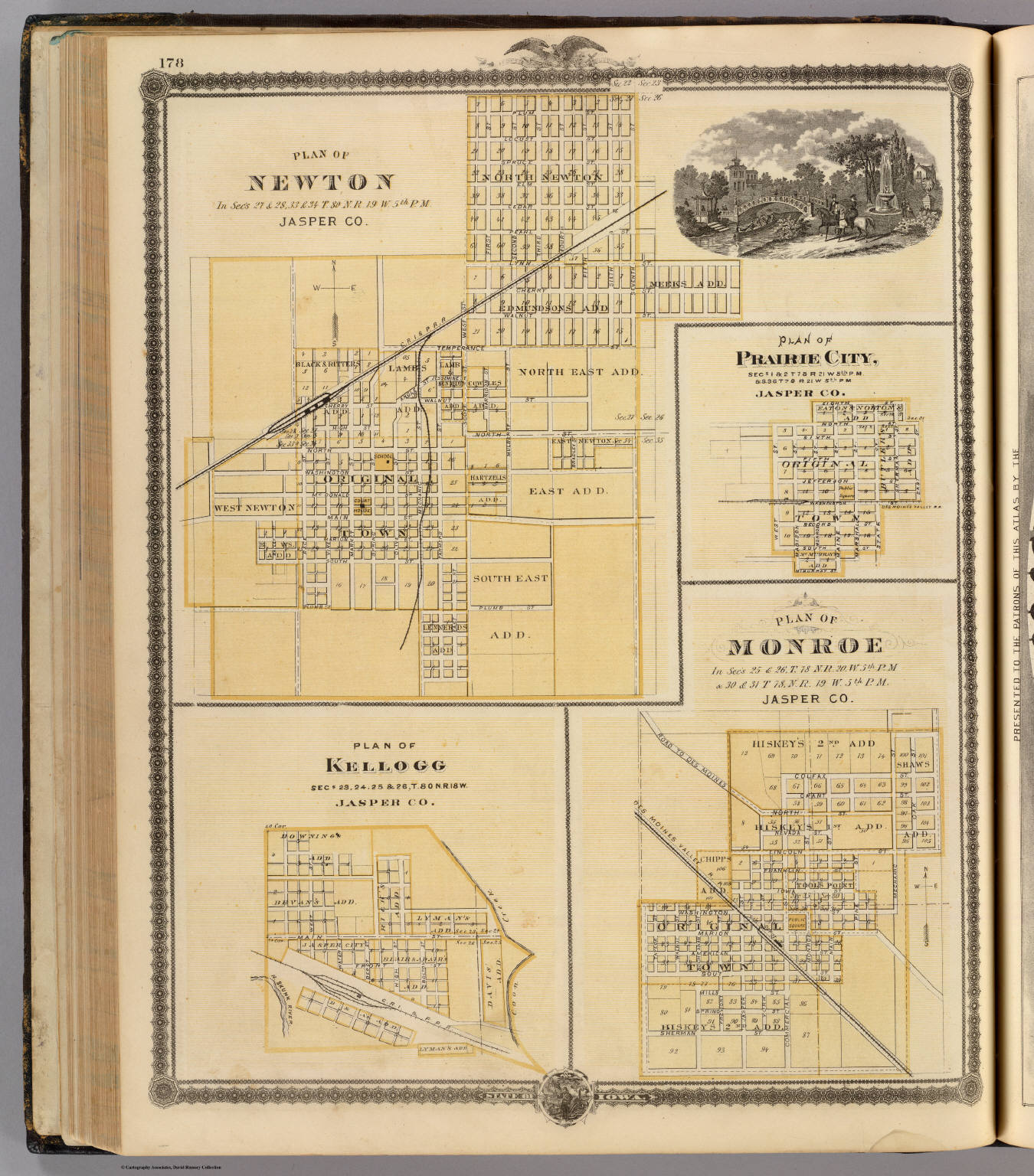 Plans of Newton, Prairie City, Kellogg and Monroe, State of Iowa