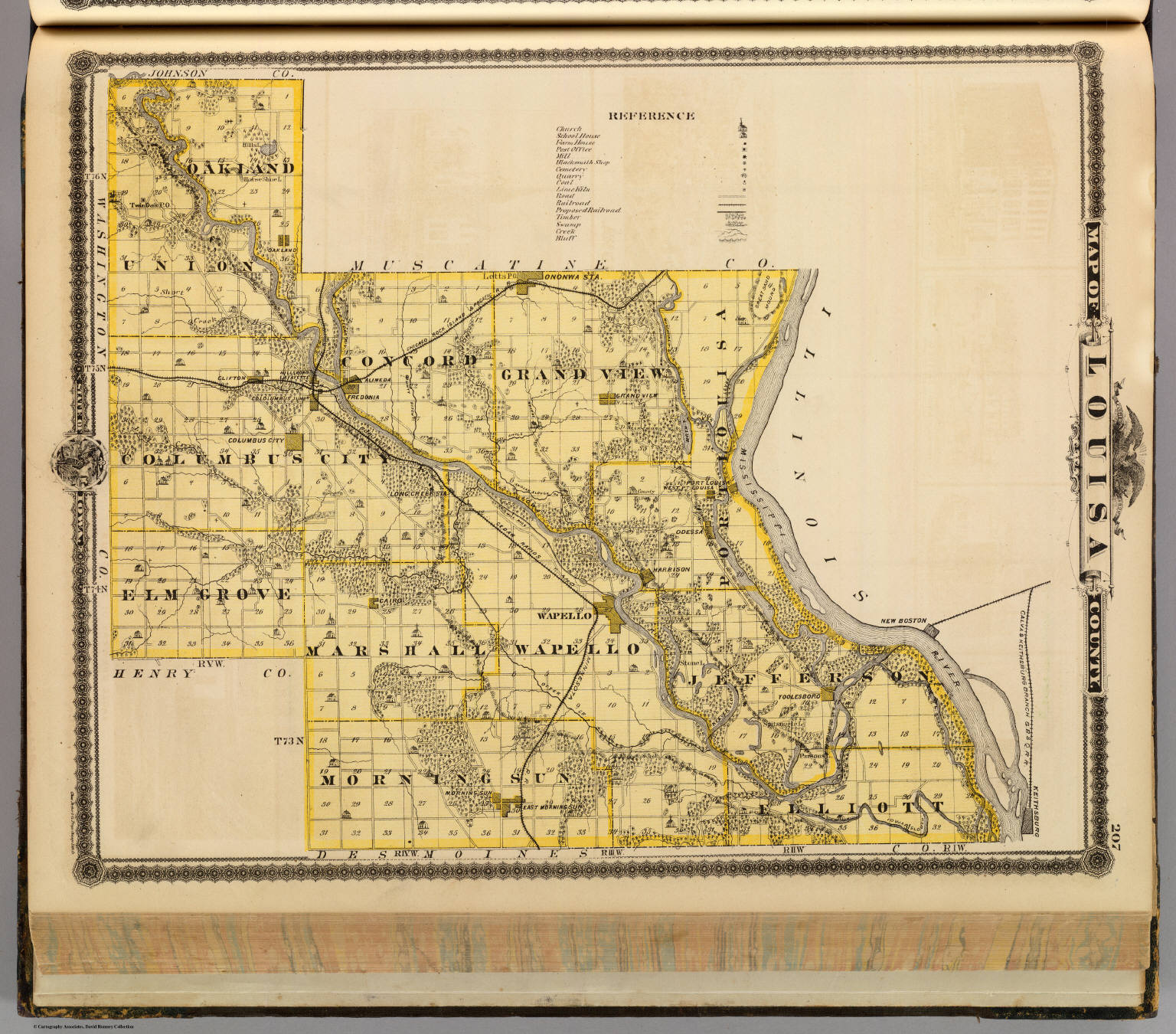 Map of Louisa County, State of Iowa. David Rumsey Historical Map