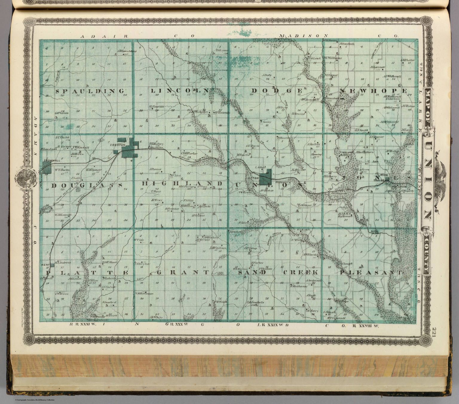 Map of Union County, State of Iowa. - David Rumsey Historical Map