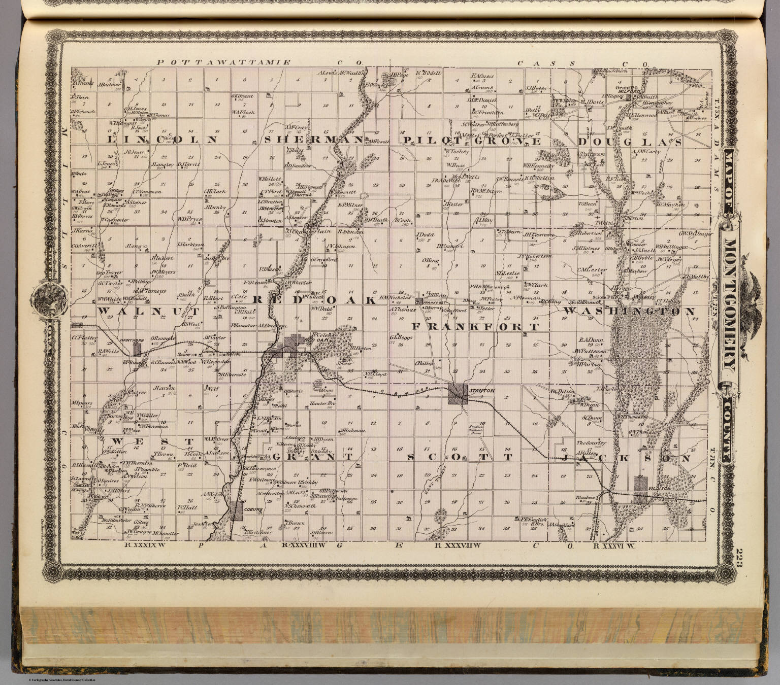 Map Of Montgomery County State Of Iowa David Rumsey Historical Map Collection 4353