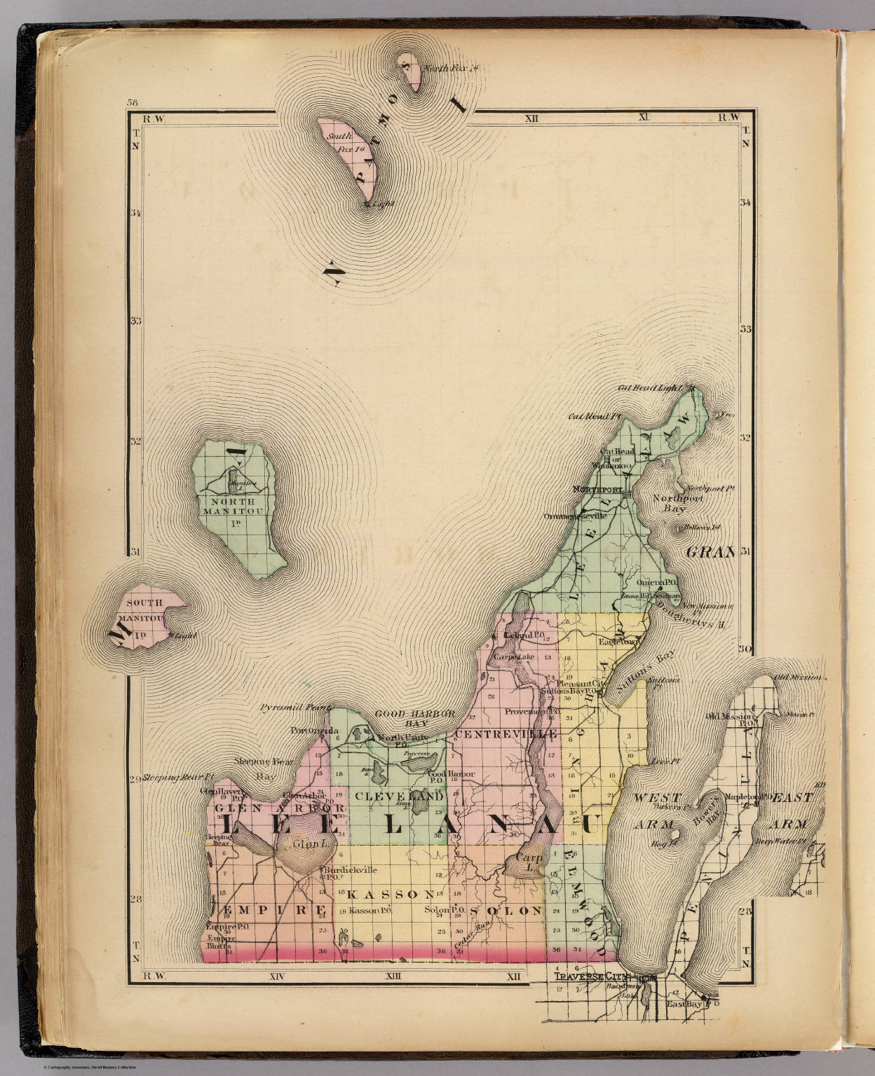Leelanau County Township Map Map Of Leelanau County, Michigan) - David Rumsey Historical Map Collection