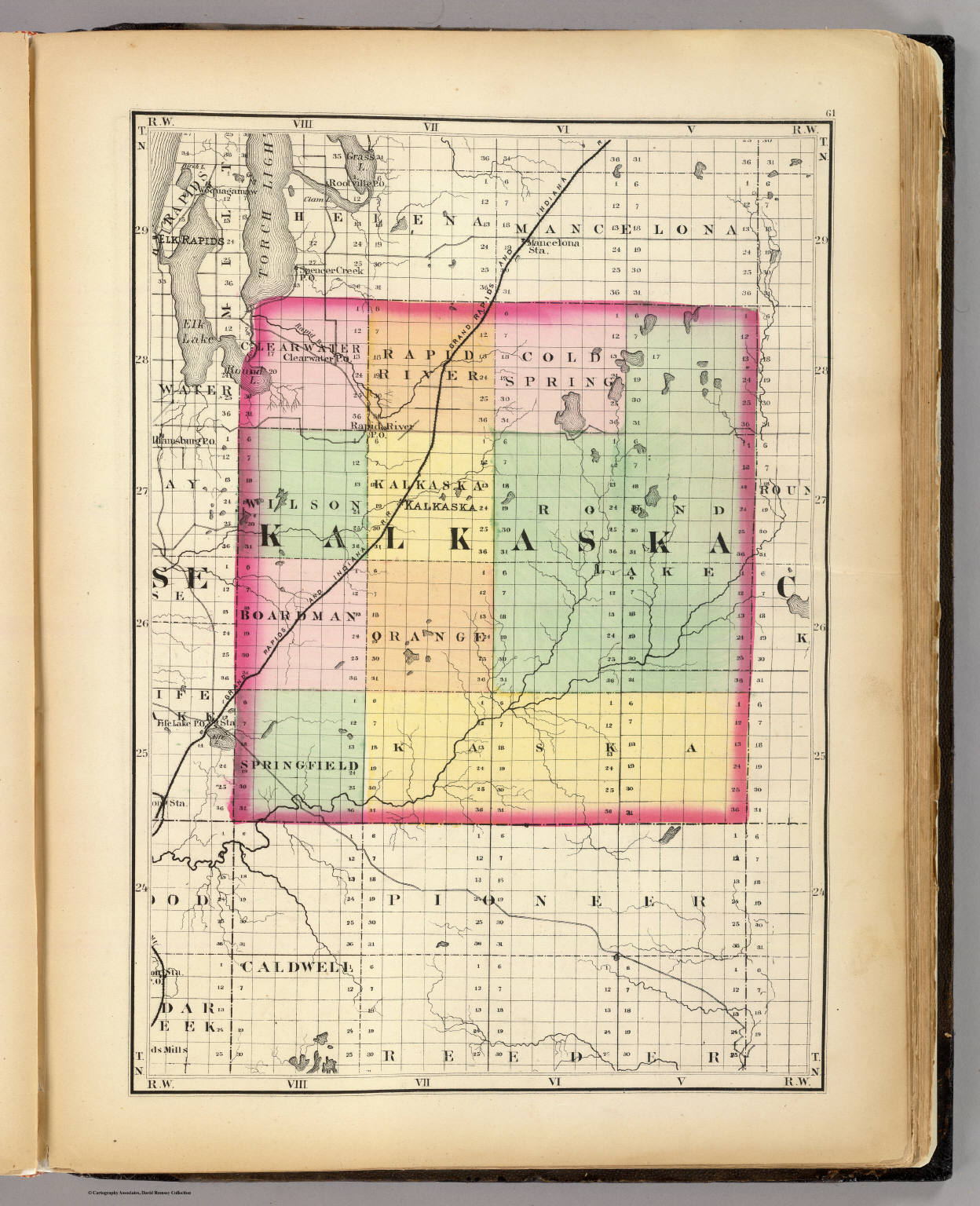 (Map of Kalkaska County, Michigan) David Rumsey Historical Map Collection