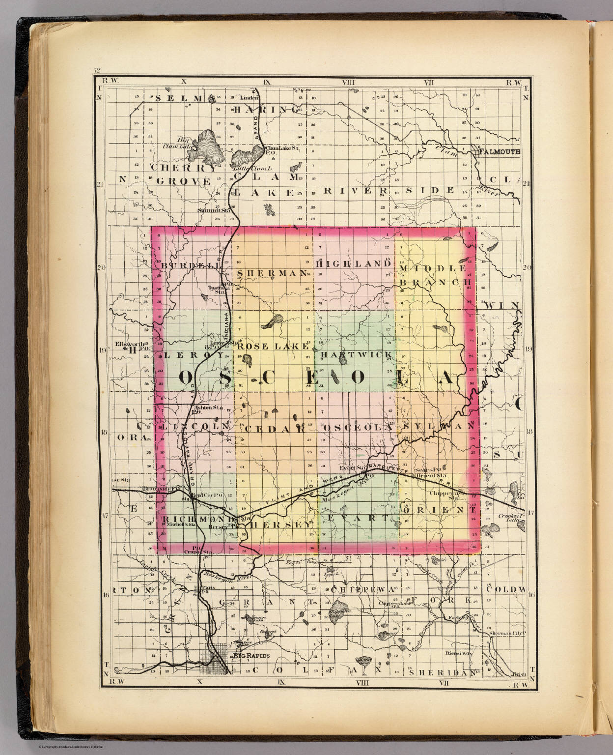 Map Of Osceola County Michigan David Rumsey Historical Map Collection