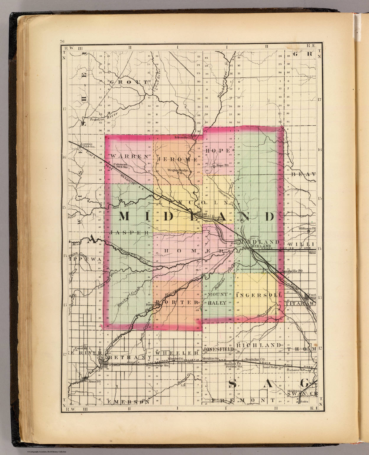 Map Of Midland County Michigan David Rumsey Historical Map Collection 9796