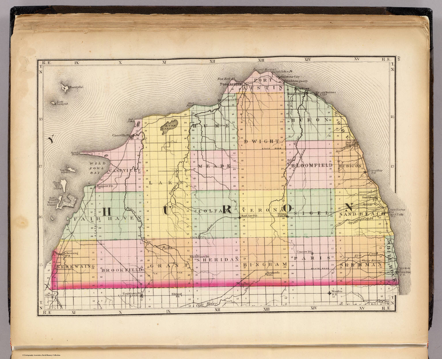 (Map of Huron County, Michigan) David Rumsey Historical Map Collection