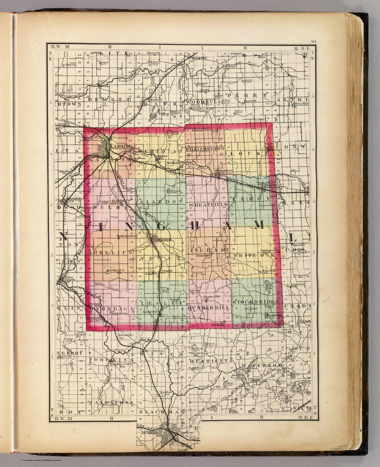 (Map of Ingham County, Michigan) David Rumsey Historical Map Collection