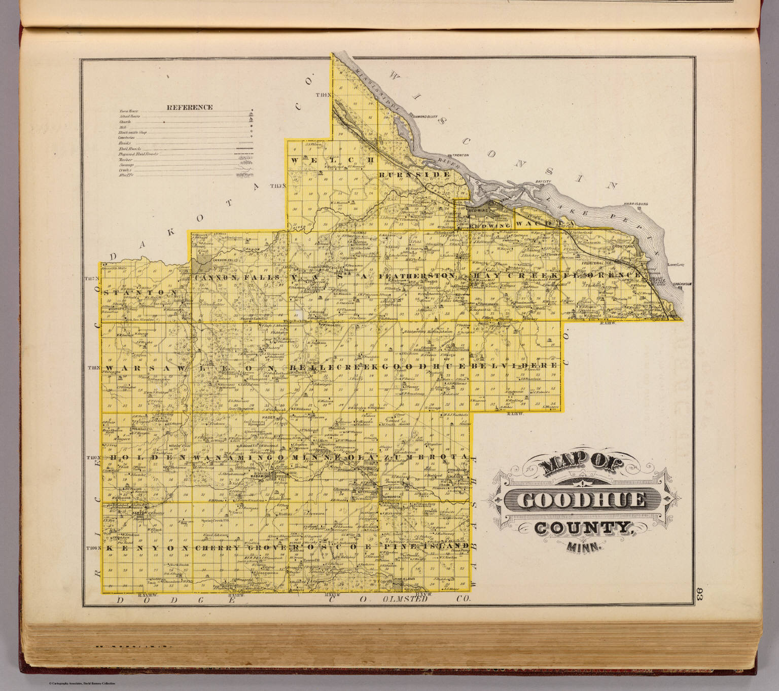 Map of Goodhue County, Minn. David Rumsey Historical Map Collection