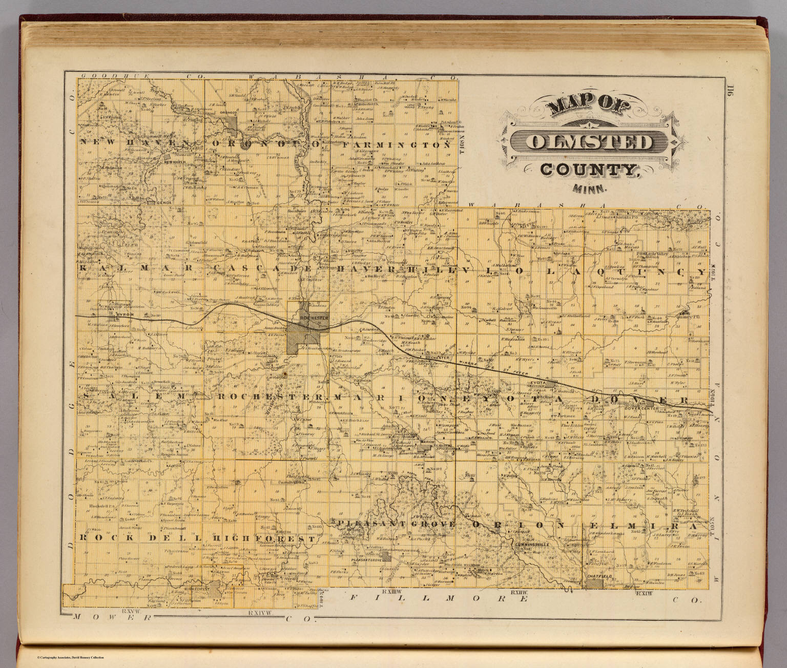 Map Of Olmsted County Minn David Rumsey Historical Map Collection   00754049 