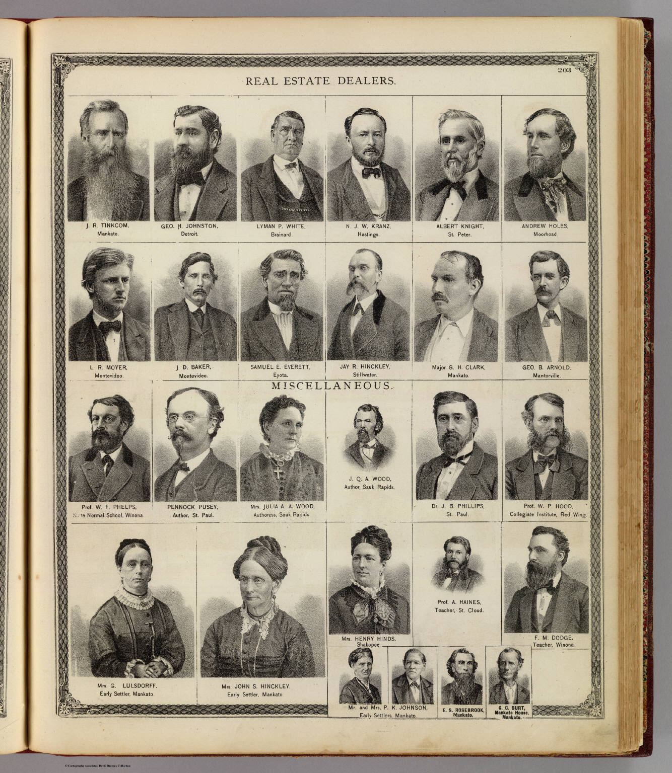 (Portraits of) Real estate dealers and miscelaneous. David Rumsey
