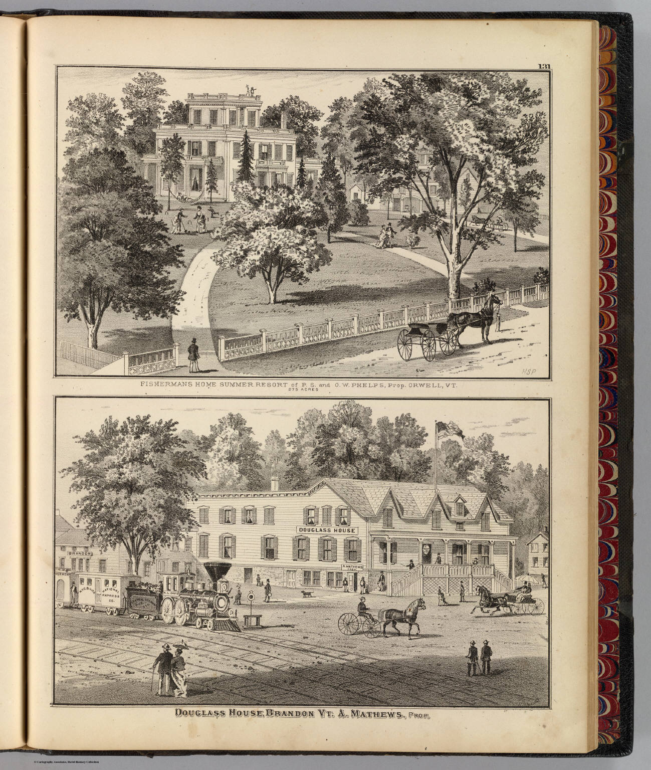 Fishermans Home, Orwell, and Douglass House, Brandon, Vt. David