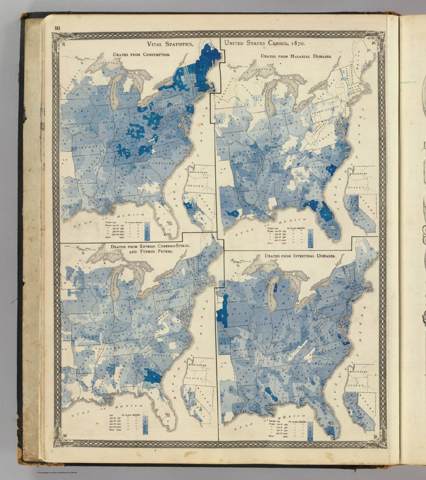 Vital statistics, United States census, 1870. Deaths from consumption ...