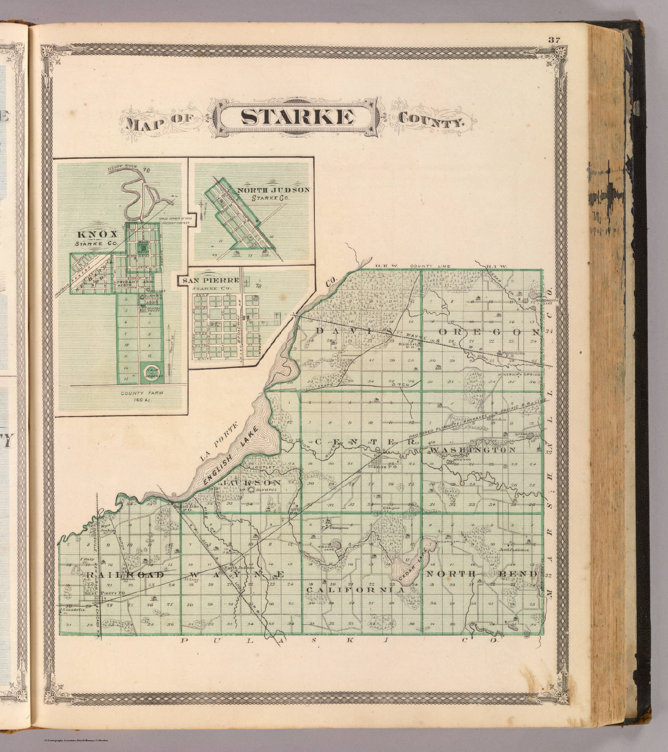 Starke County Indiana Map Map Of Starke County (With) Knox, North Judson, San Pierre. - David Rumsey  Historical Map Collection