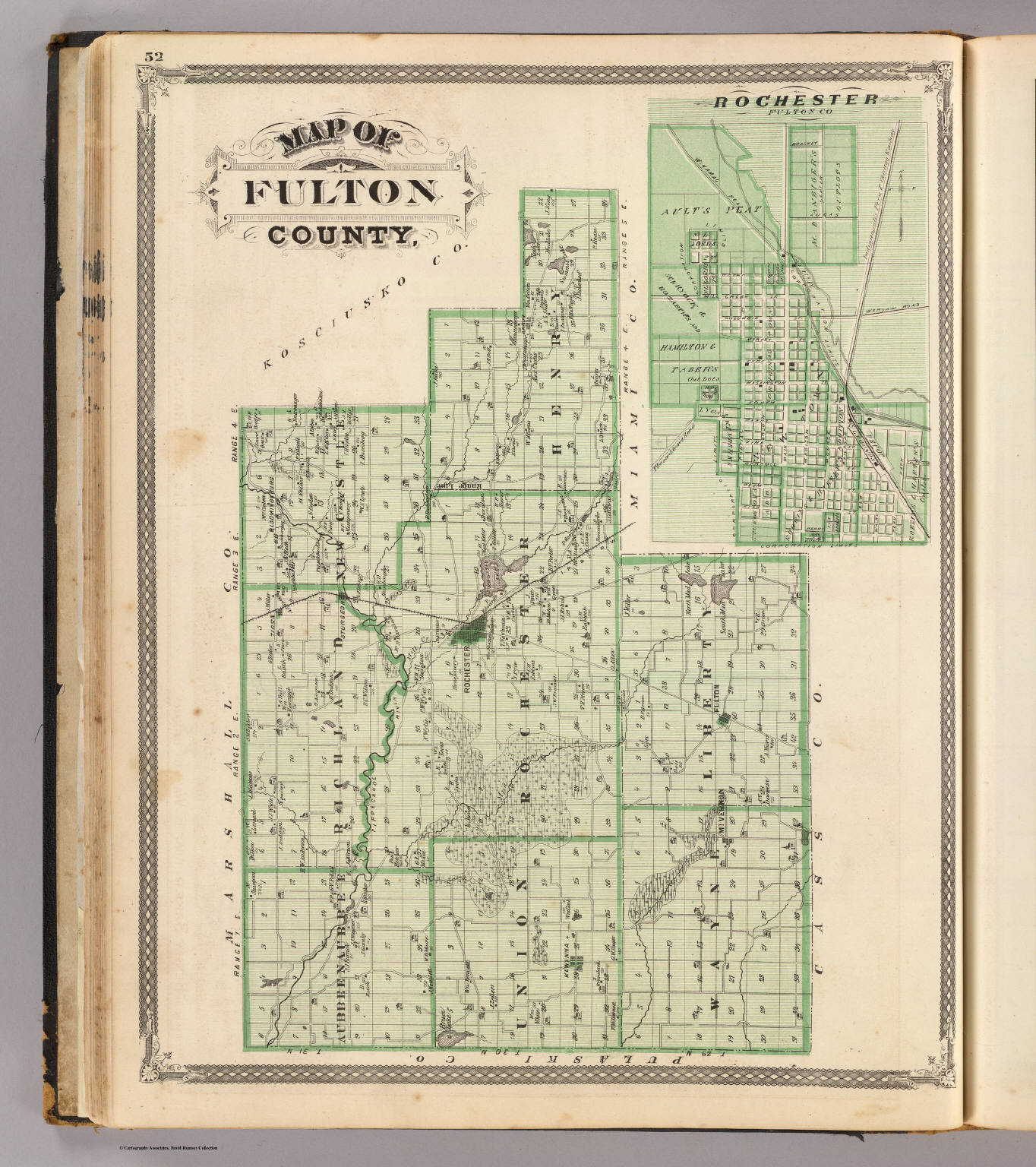Map of Fulton County (with) Rochester, Fulton Co. David Rumsey