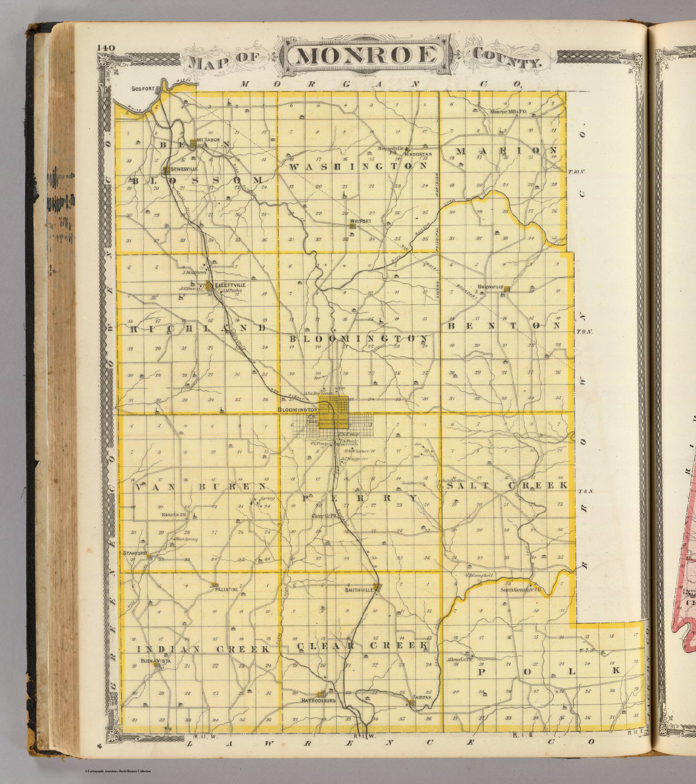 Map Of Monroe County David Rumsey Historical Map Collection 8257