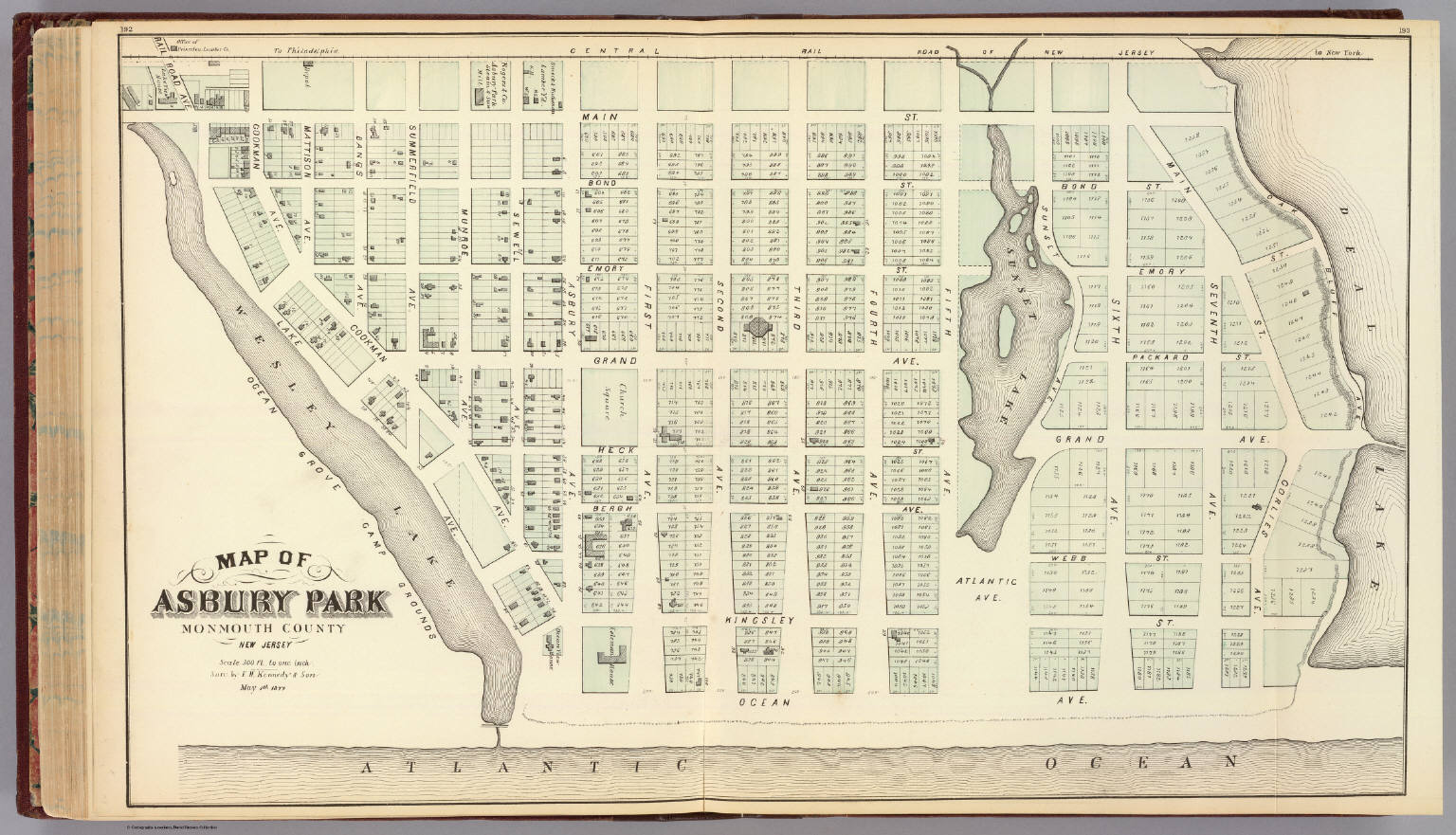 Map of Asbury Park, Monmouth County, New Jersey. David Rumsey