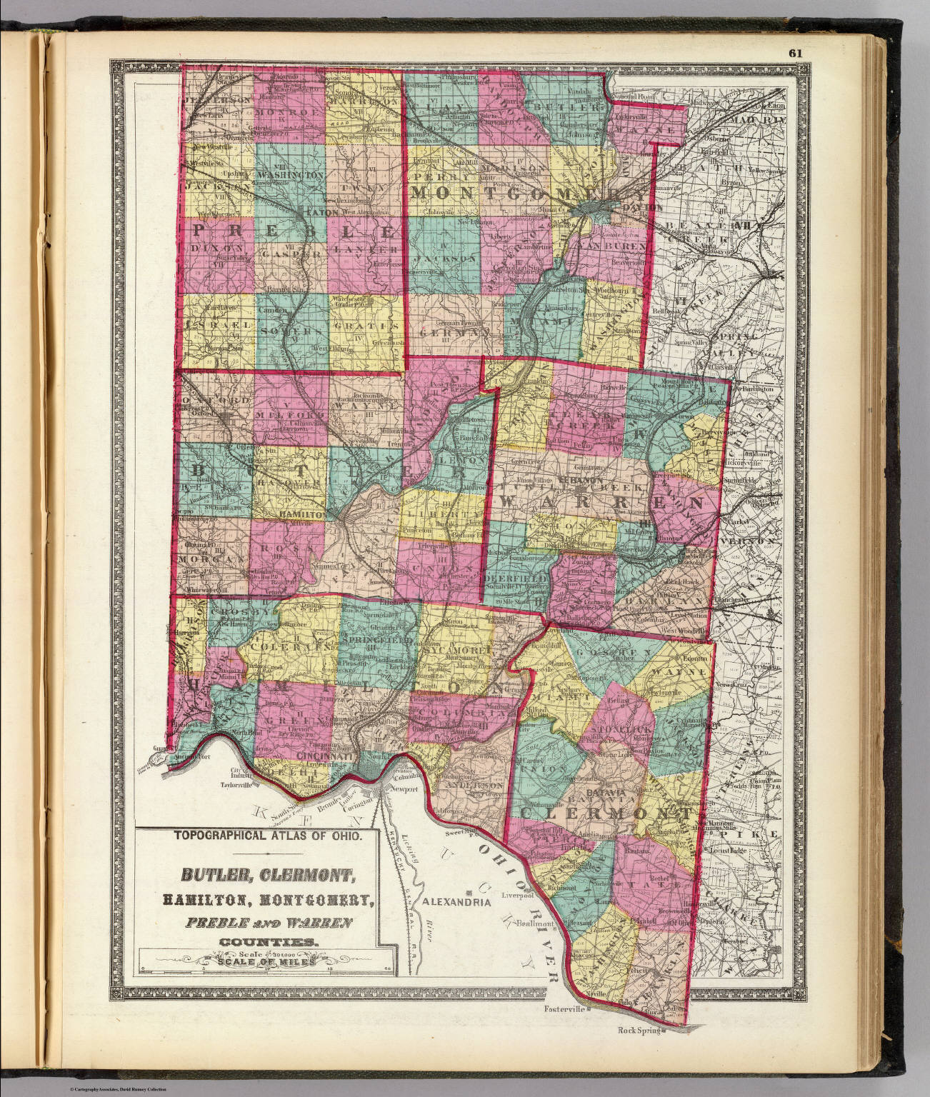 Butler Clermont Hamilton Montgomery Preble And Warren Counties David Rumsey Historical 3199