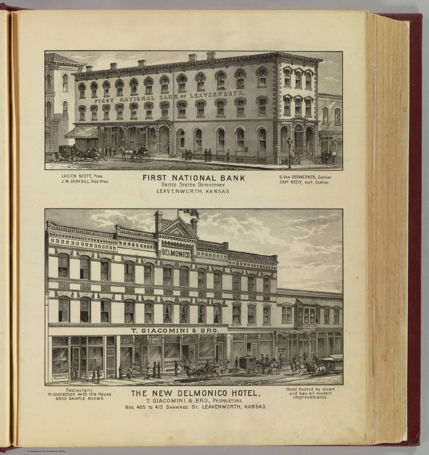 First National Bank New Delmonico Hotel Leavenworth Kansas First National Bank New Delmonico Hotel Leavenworth Kansas