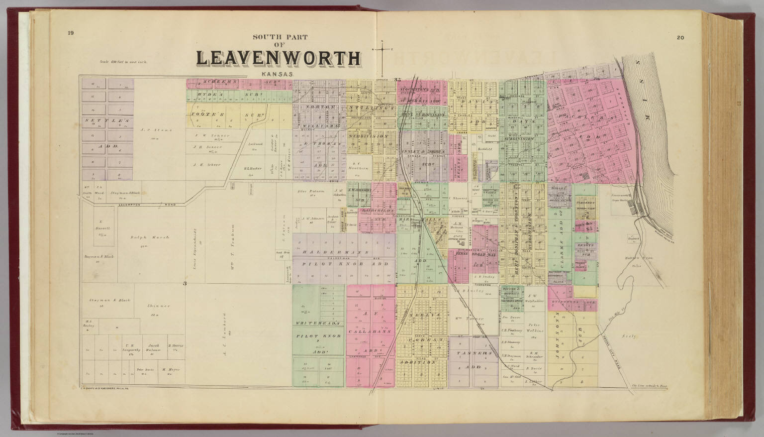 South part of Leavenworth, Kansas. David Rumsey Historical Map Collection