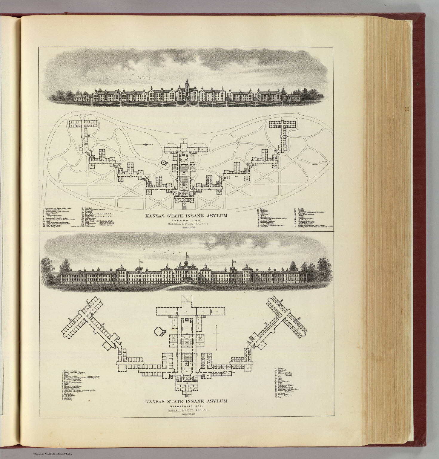 Kansas State Insane Asylums, Topeka and Osawatomie. David Rumsey