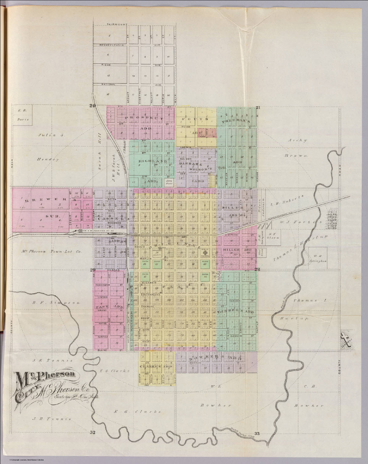 McPherson City, McPherson Co. - David Rumsey Historical Map Collection