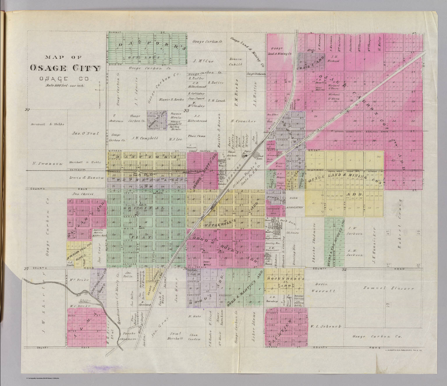 Map of Osage City, Osage Co. - David Rumsey Historical Map Collection