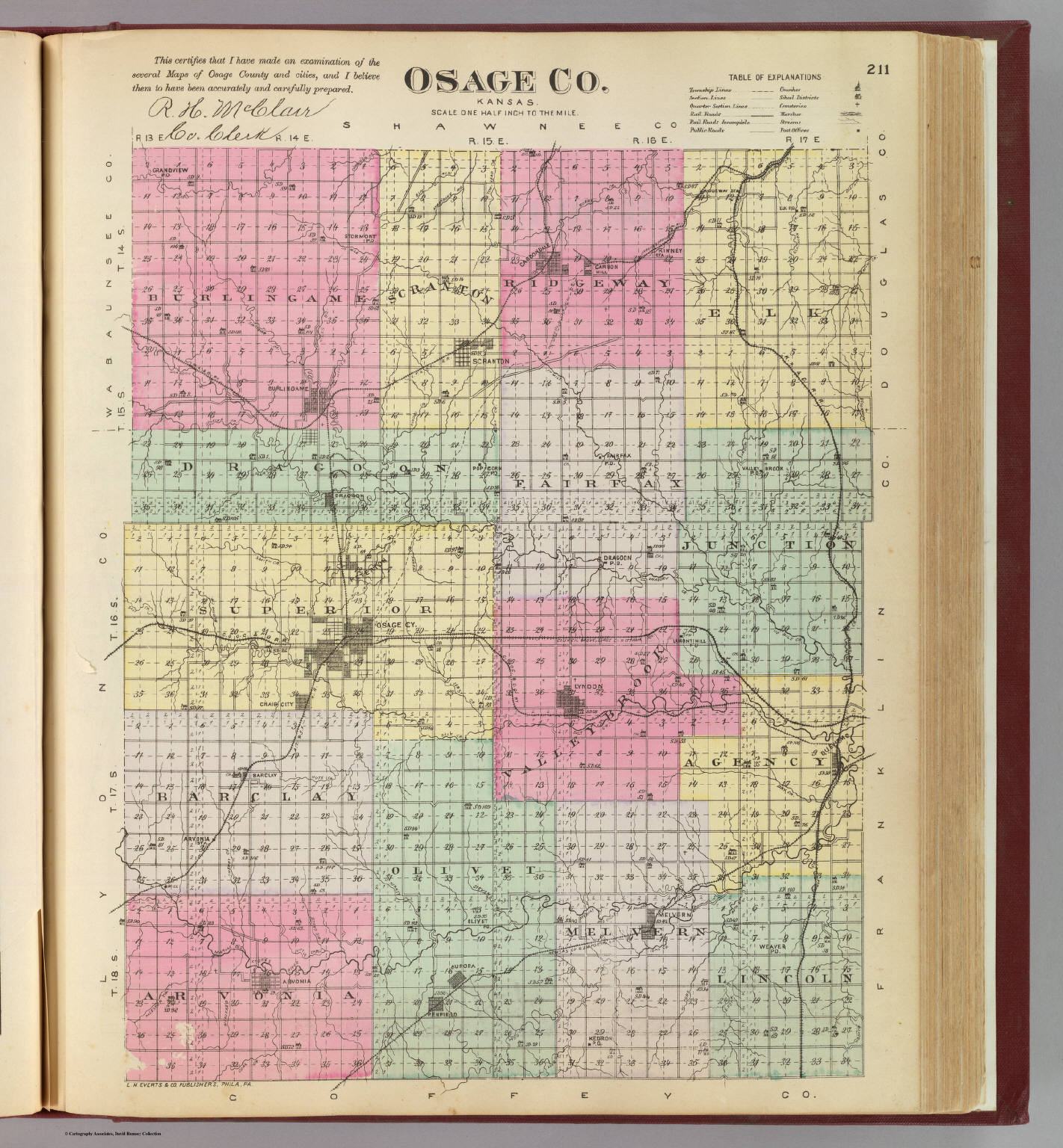 Osage Co., Kansas. - David Rumsey Historical Map Collection