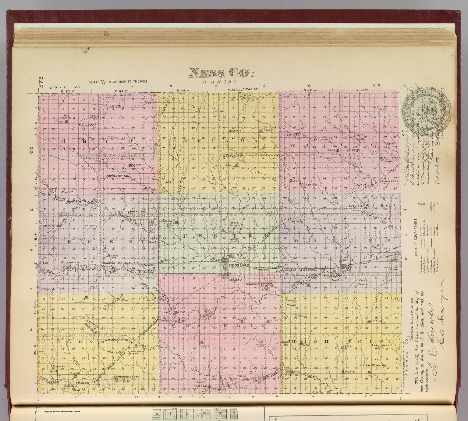 Ness Co., Kansas. David Rumsey Historical Map Collection