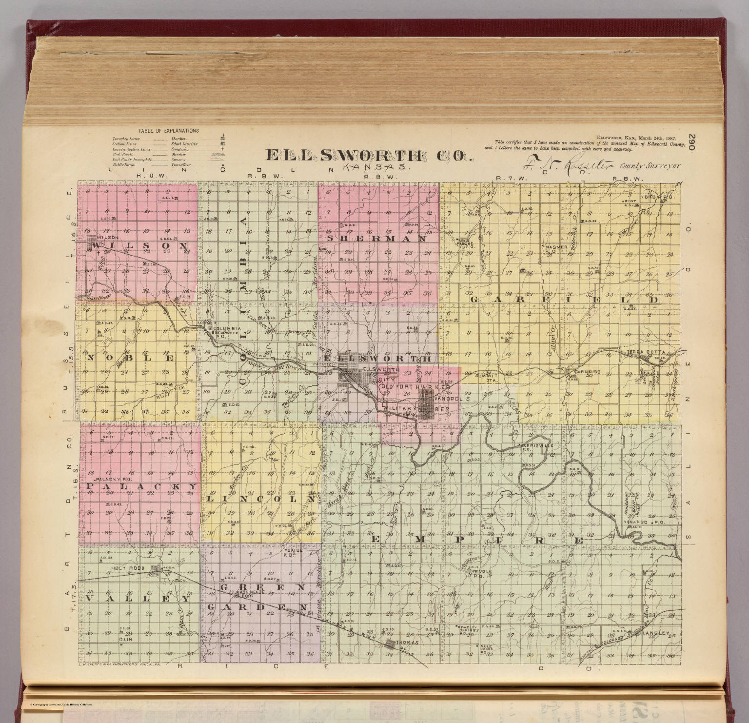 Ellsworth Co., Kansas. David Rumsey Historical Map Collection