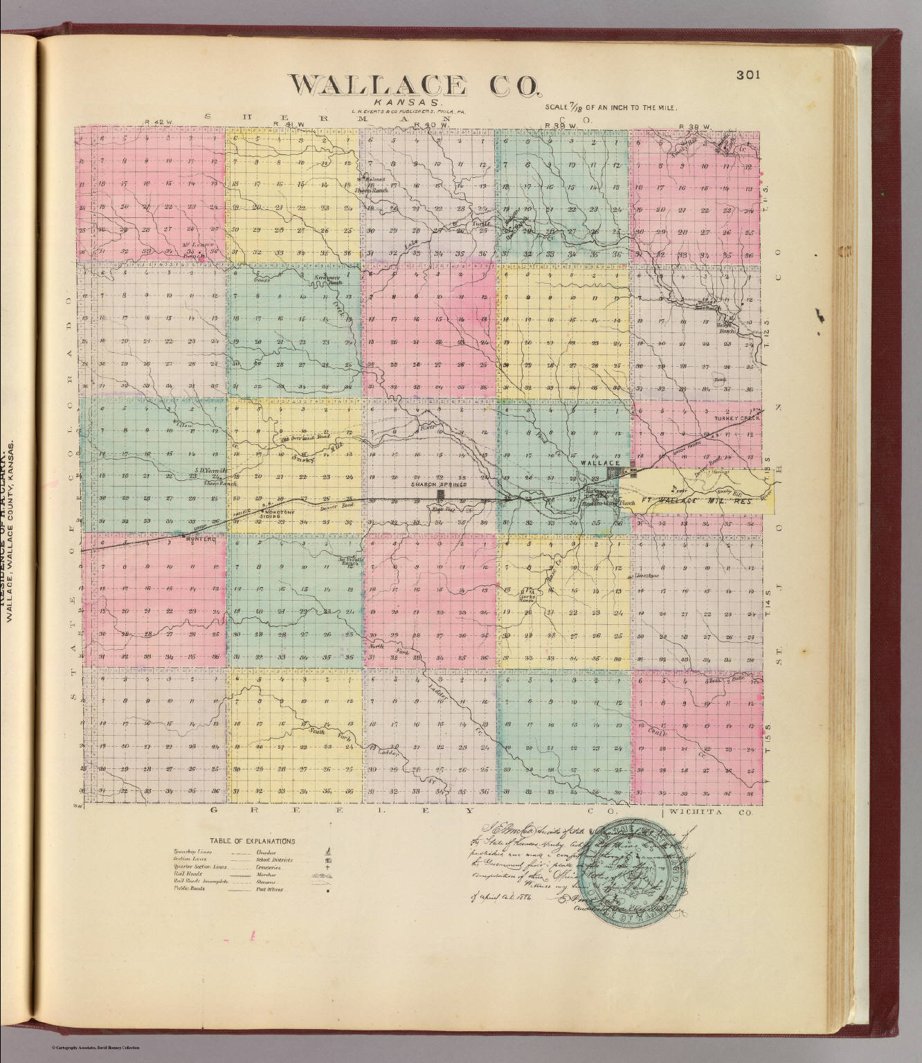 Wallace Co., Kansas. David Rumsey Historical Map Collection