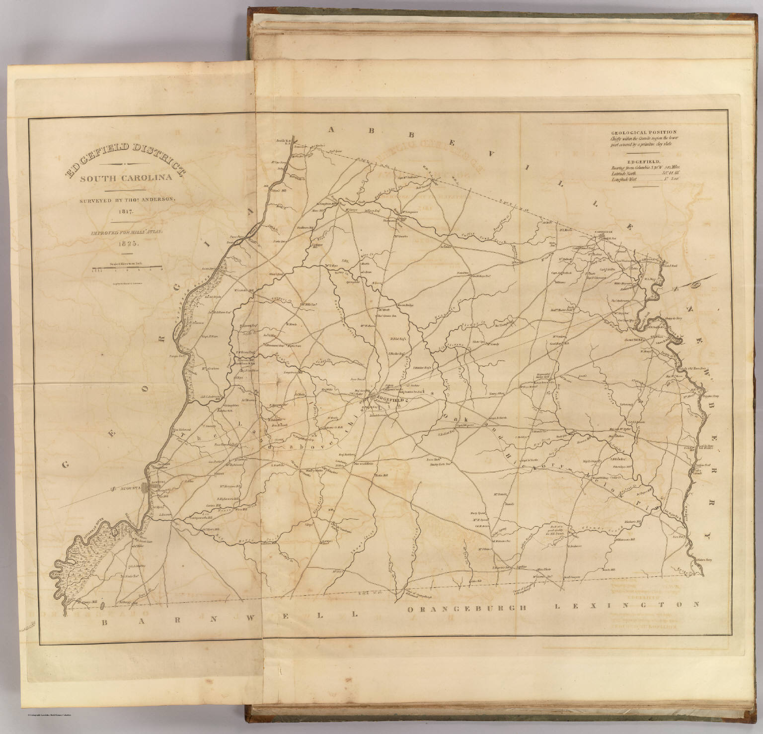 Edgefield District, South Carolina. David Rumsey Historical Map