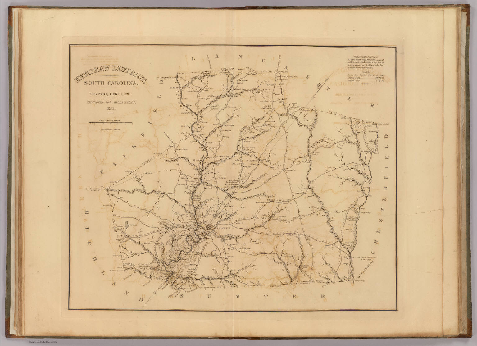 Kershaw District, South Carolina. David Rumsey Historical Map Collection